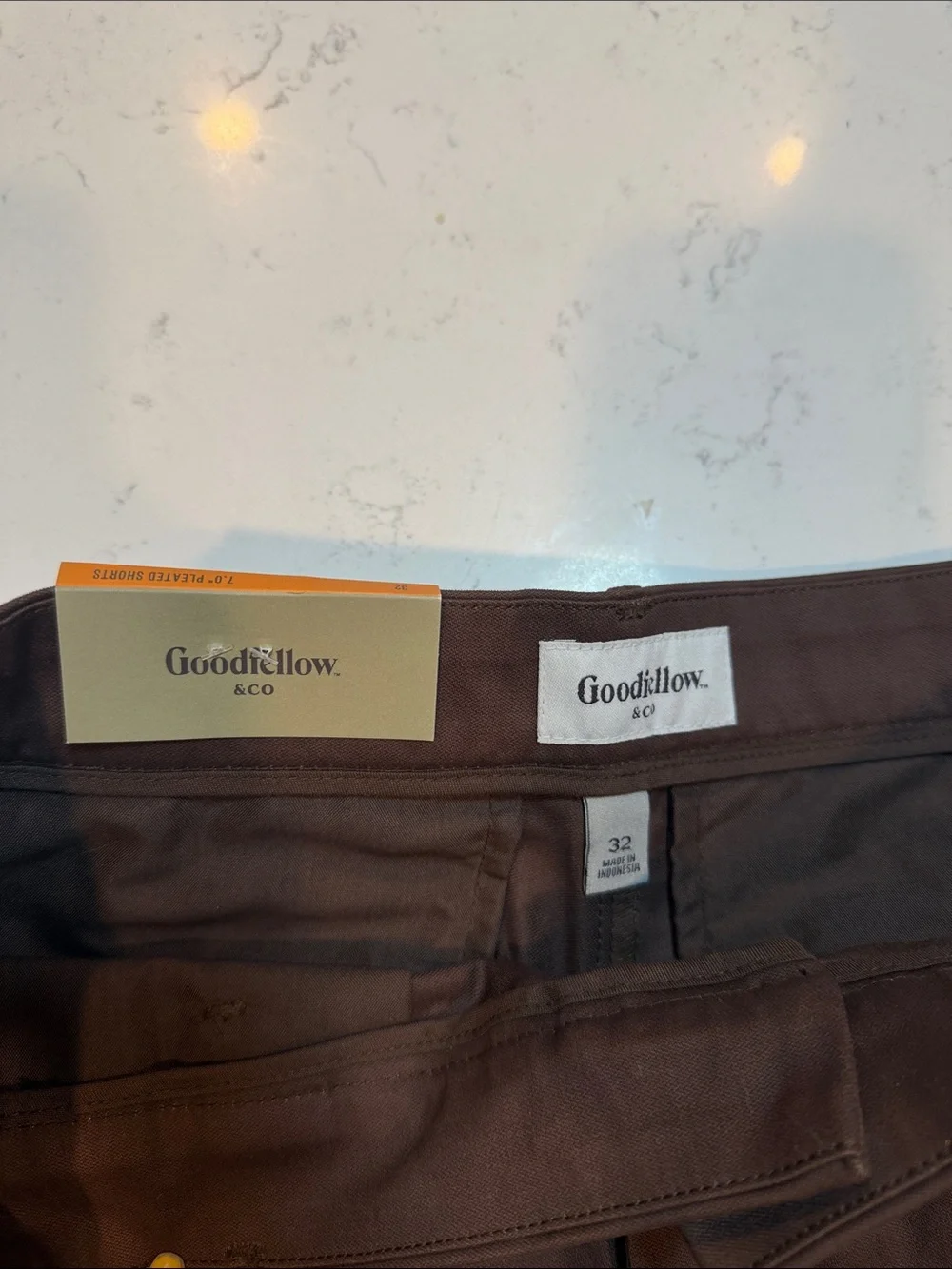 Goodfellow & Co Brown Flat-Front Men's Shorts